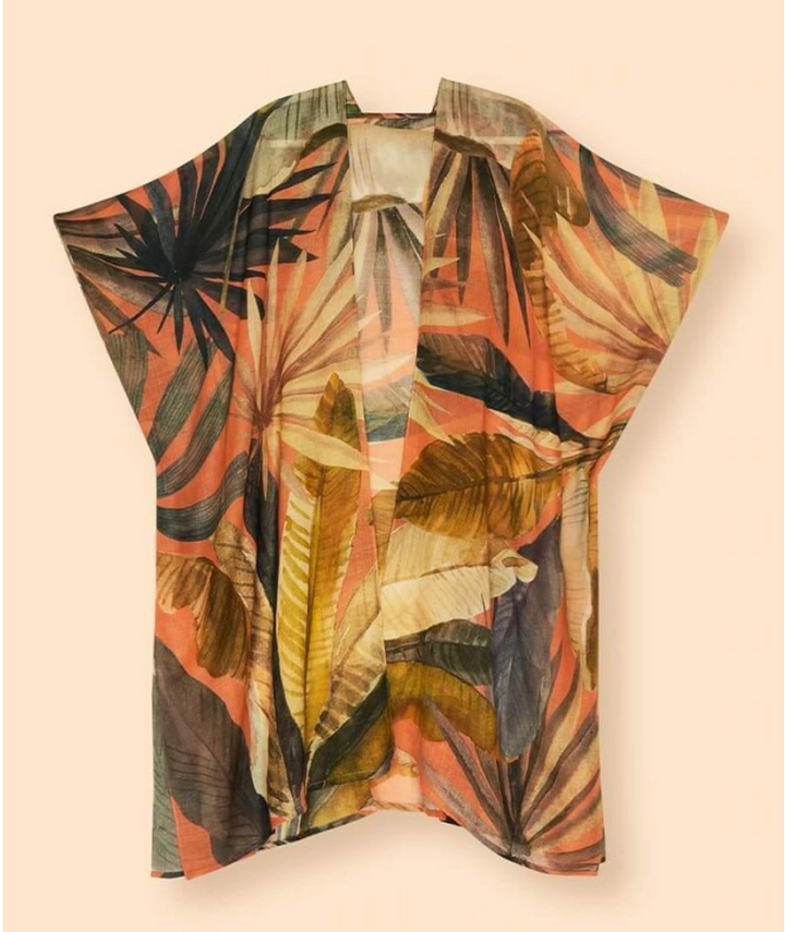 Powder - Painted Palms Wool Wrap