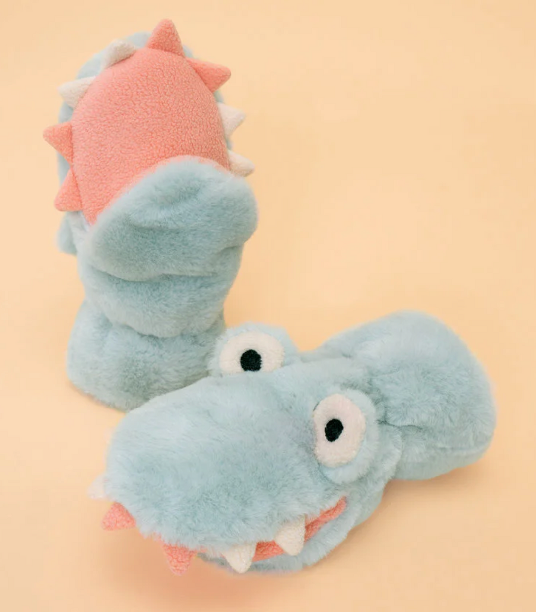 Powder - Kids Fluffy Mittens- Goofy Monster Pale Blue