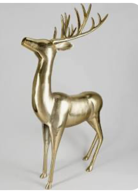 LARGE GOLD REINDEER- LOOKING UP