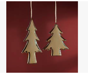 Gold Tree Ceramic Ornament
