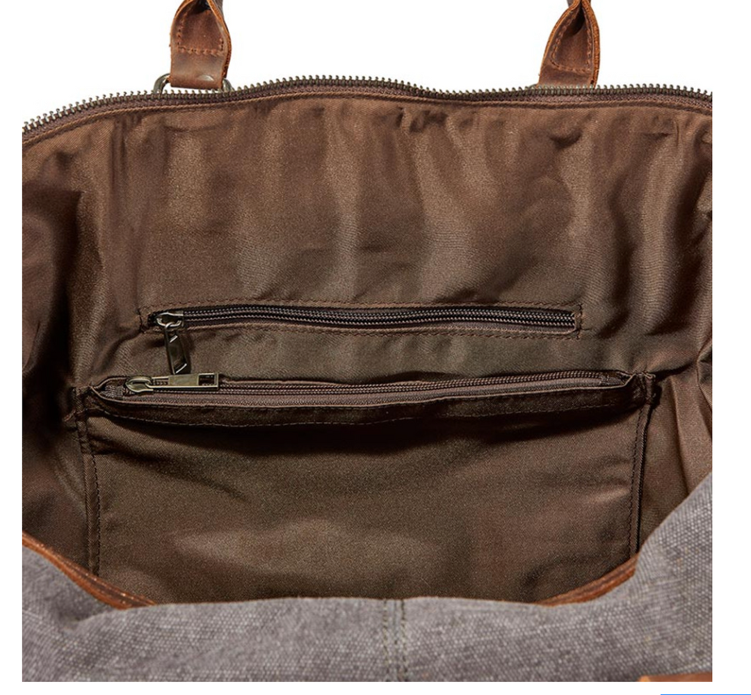 Canvas and Leather Vintage Duffle