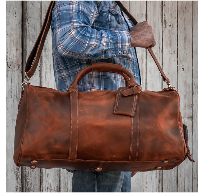 Leather Weekender