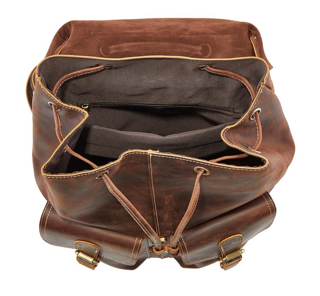crazy horse leather backpack Cole Wheeler P7531 Crazy Horse Leather Backpack