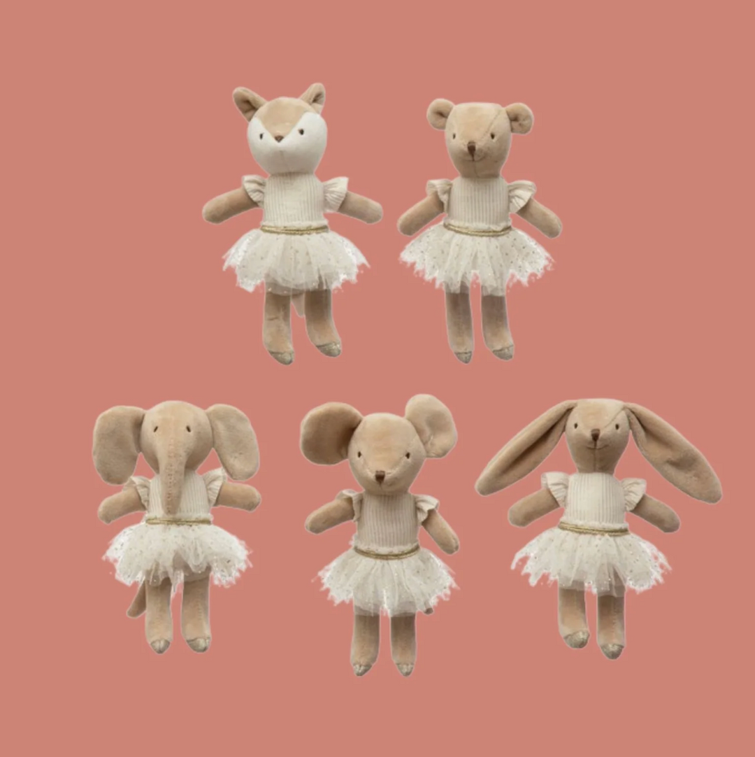 Plush Ballerina Animal, 5 Styles