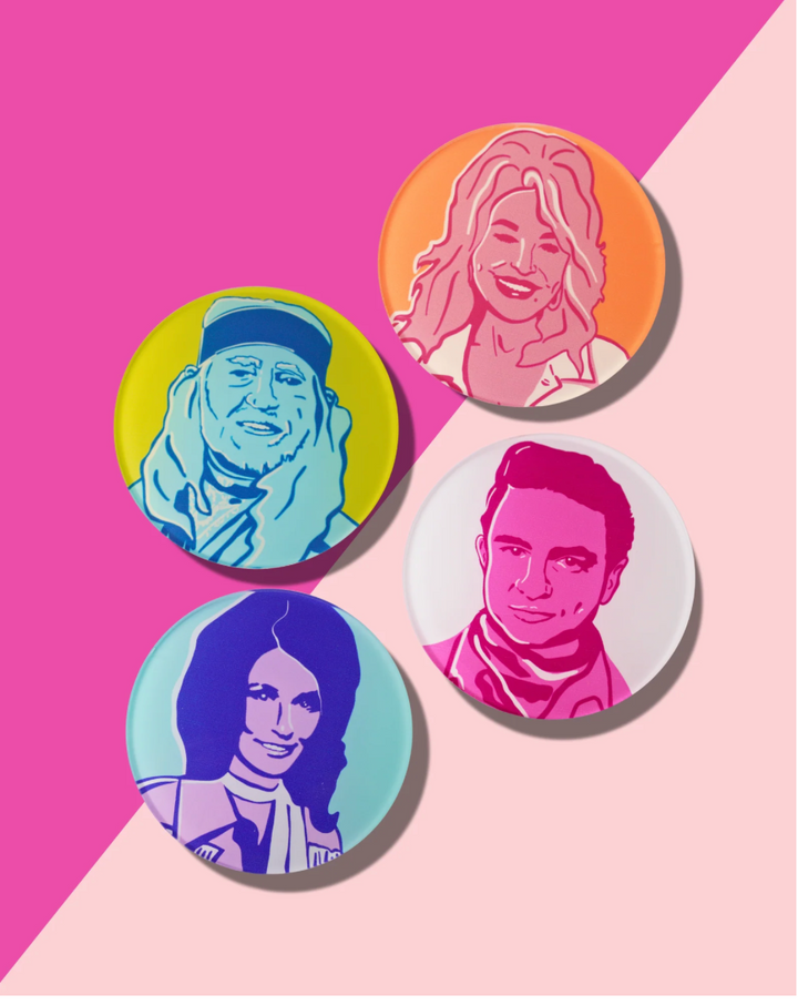 Country Legends Set of 4 Coasters