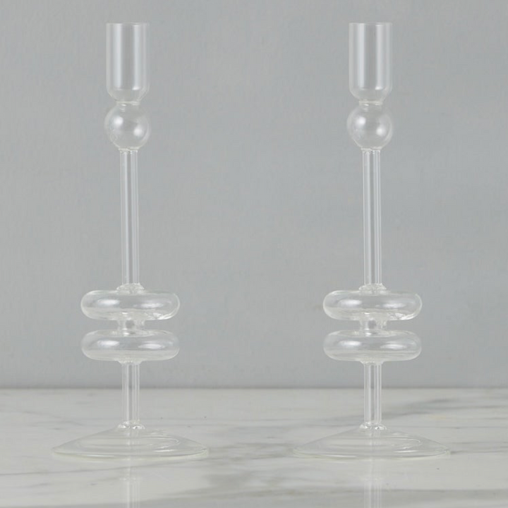 Clear Glass Candlestick