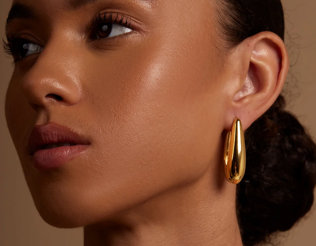 Mega Teardrop Hoop Earrings
