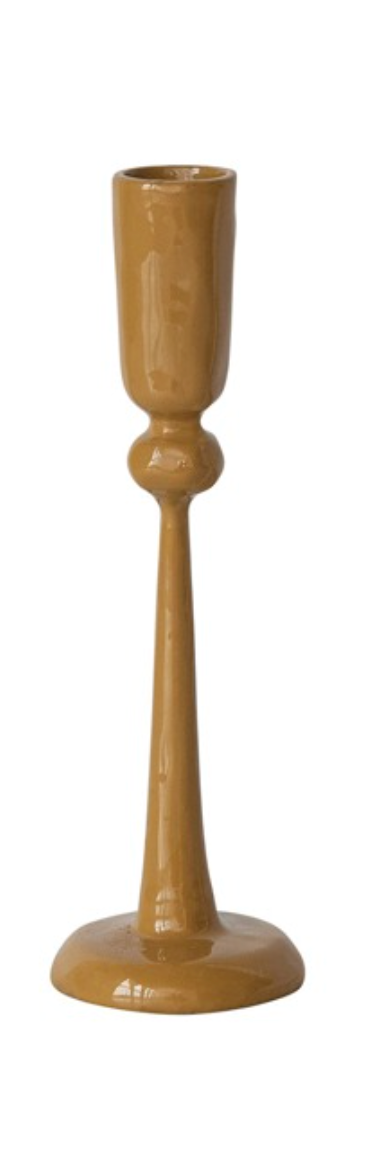 2-3/4" Rd x 7-1/2"H Enameled Metal Taper Holder