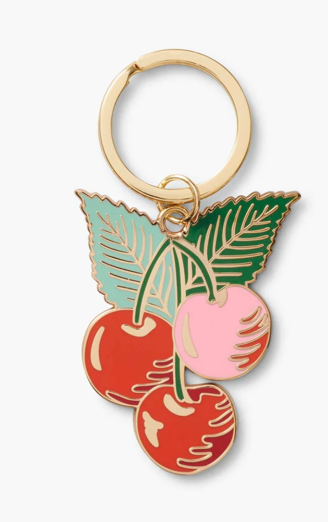 Cherry Enamel Keychain