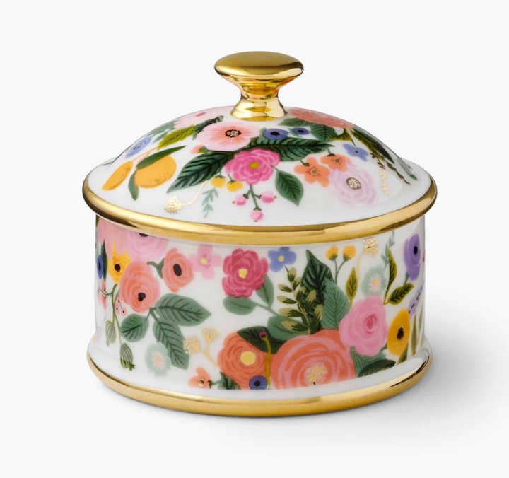 Garden Party Round Porcelain Box