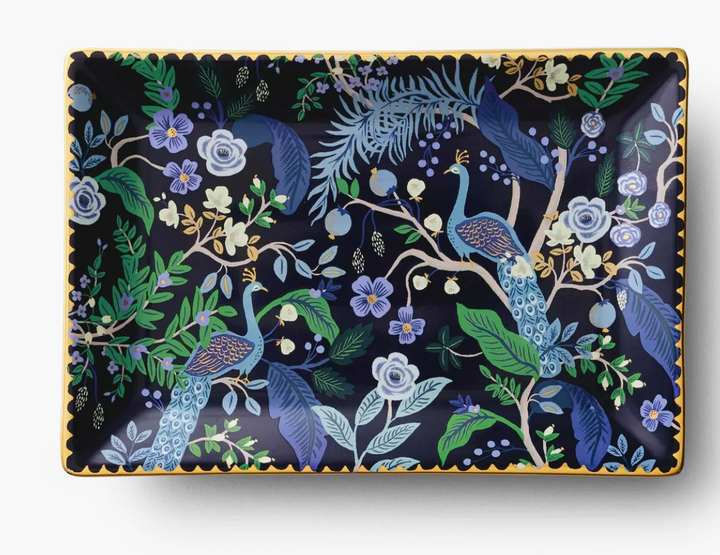 Peacock Porcelain Catchall Tray
