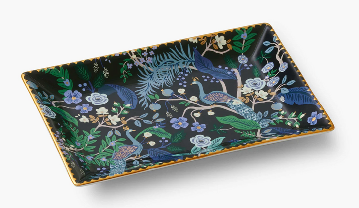 Peacock Porcelain Catchall Tray
