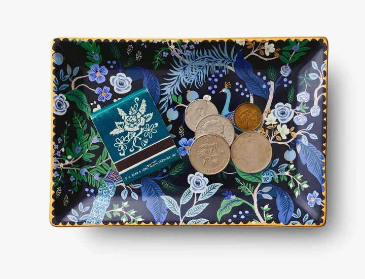 Peacock Porcelain Catchall Tray