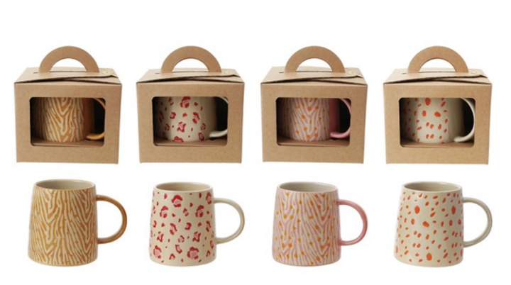 3-3/4" Rd 14 oz. Stoneware Mugs
