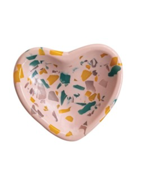 2-1/4"L x 2"W Resin Heart Trinket Dish