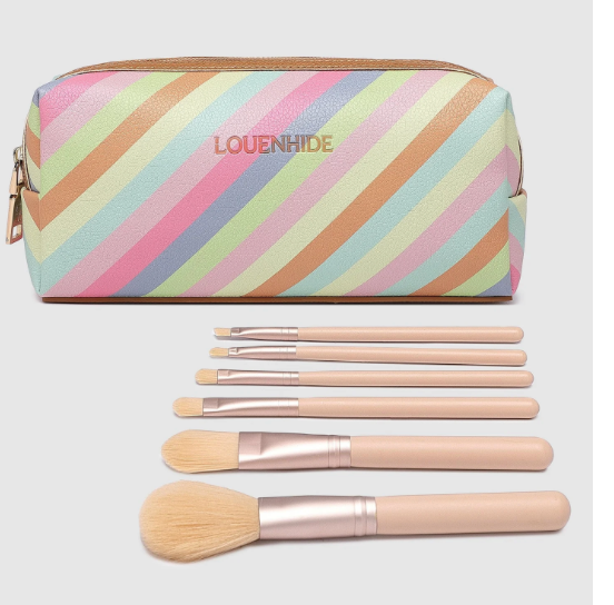 Brianna Makeup Bag - Pastel Stripe