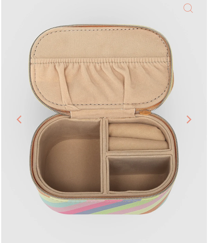 Olive Jewelry Case - Pastel Stripe