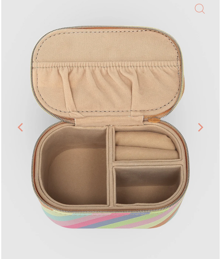 Olive Jewelry Case - Pastel Stripe
