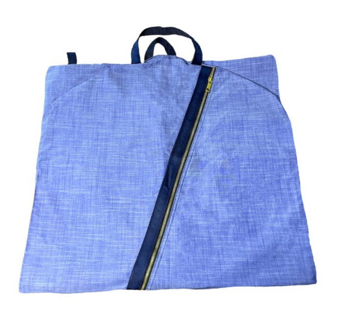 Navy Chambray Garment Bag