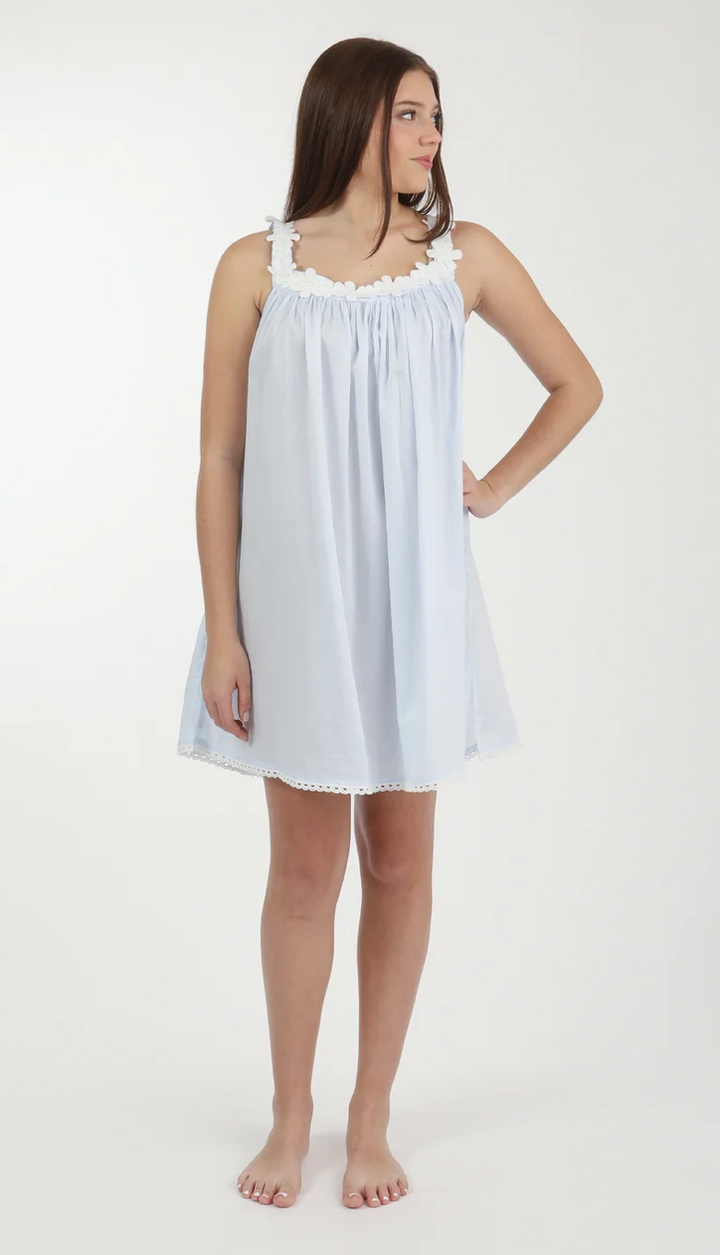 Julia Cotton Blue Tank NightGown