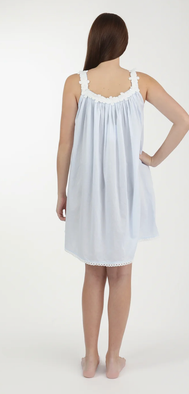 Julia Cotton Blue Tank NightGown