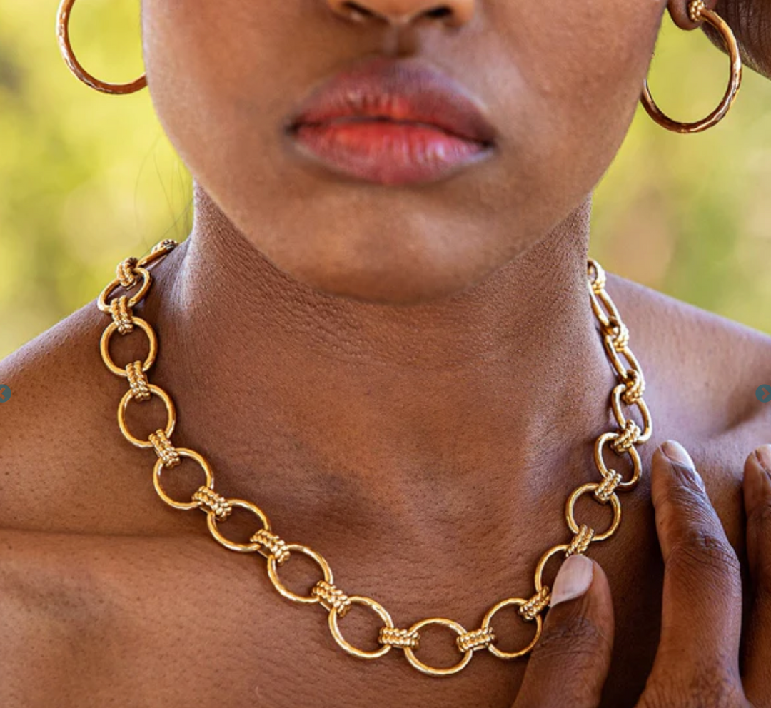 Cleopatra Small Link Necklace- Gold