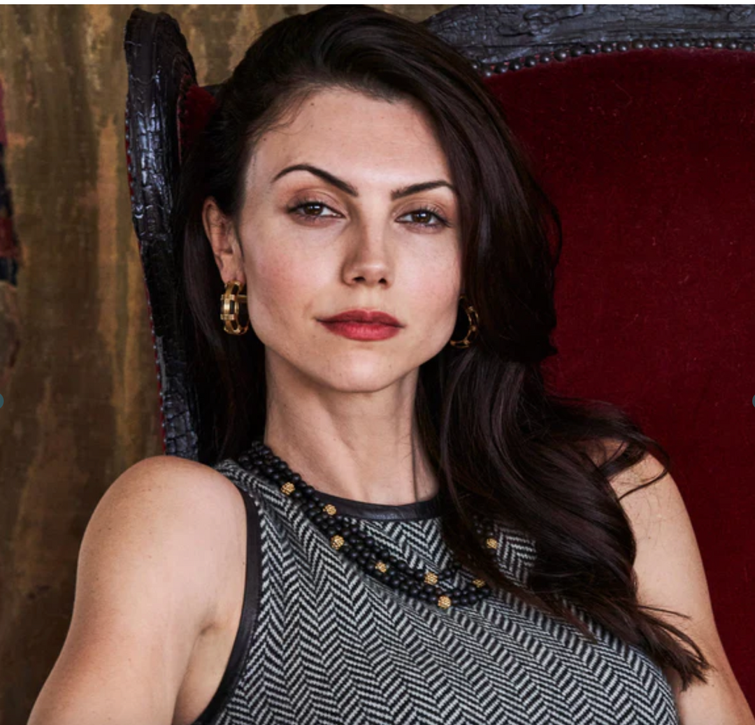 Gaia Cage Hoop Earrings- Ebony