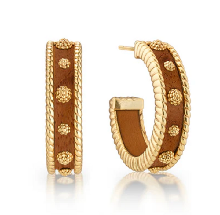Berry Medium Hoop Earrings- Teak