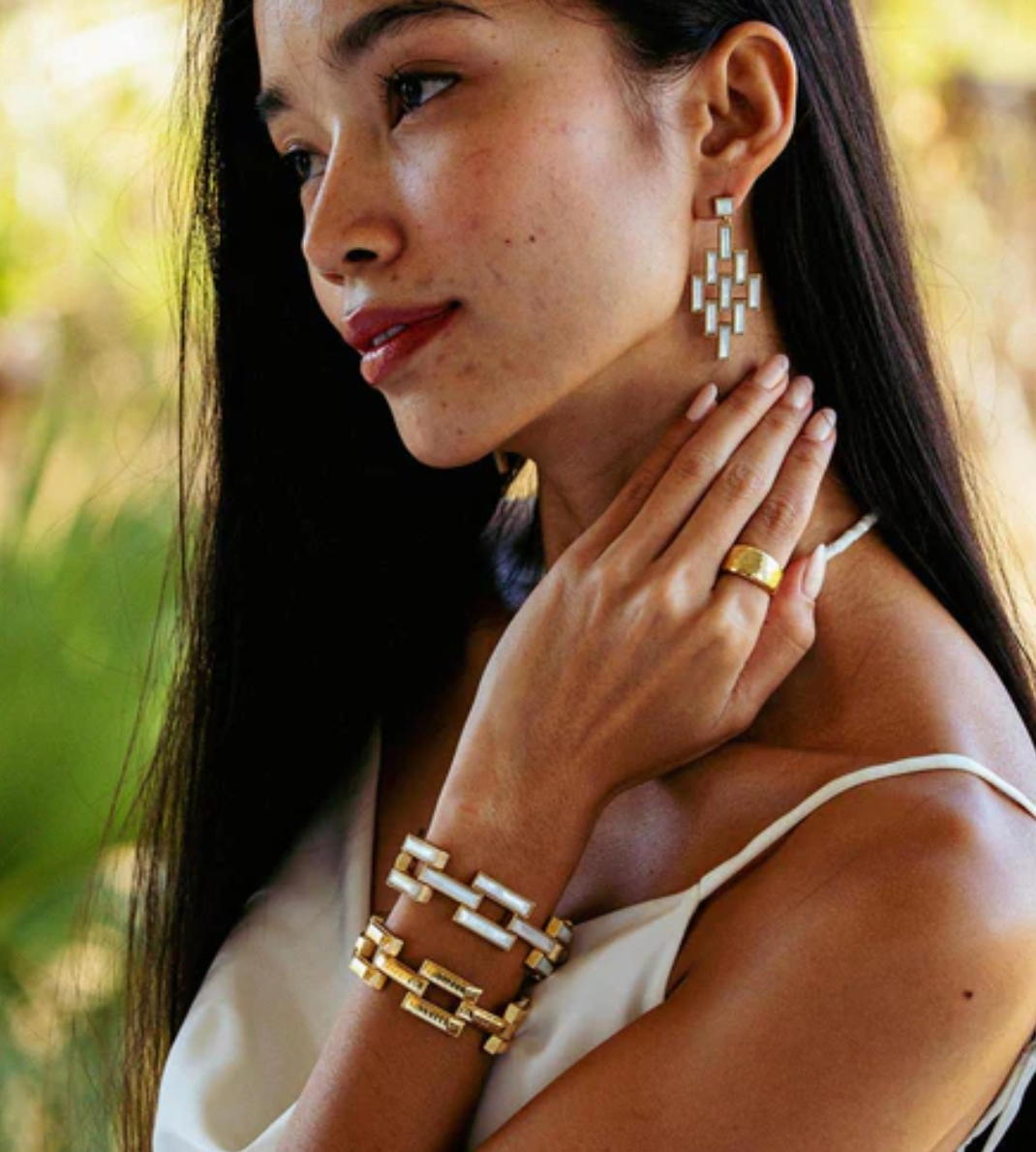 Pathway Link Bracelet, 7.5"- Gold