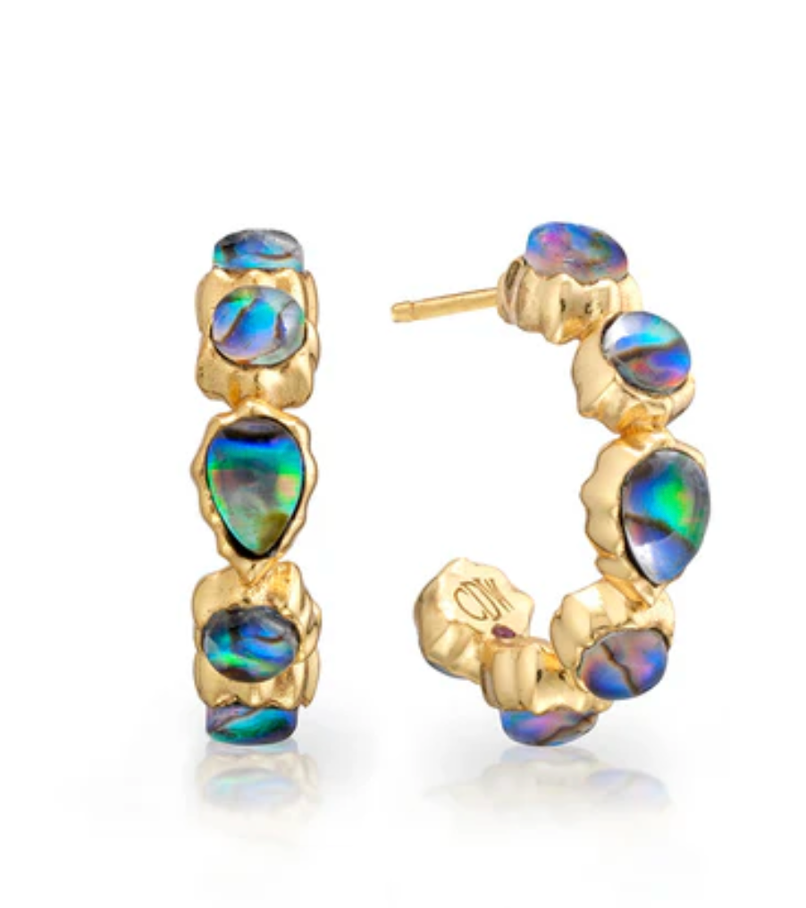 Aurora Small Hoop Earrings- Abalone