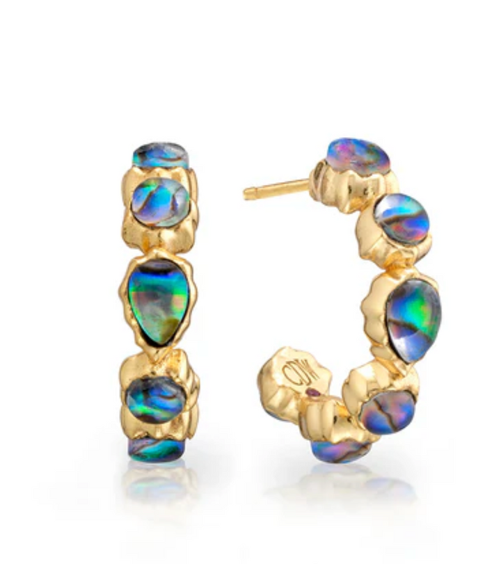 Aurora Small Hoop Earrings- Abalone