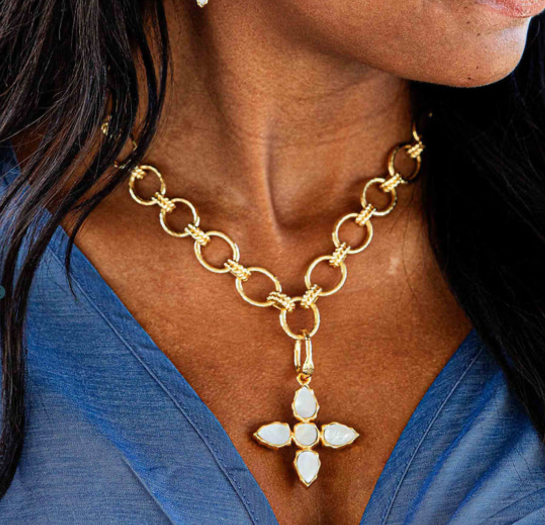 Aurora Double Sided Pendant- Abalone/MOP