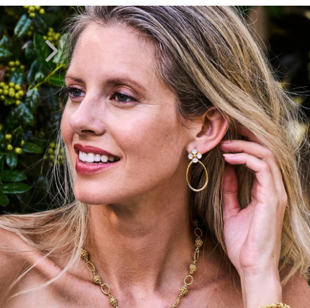 Berry Clover Teardrop Earrings- MOP