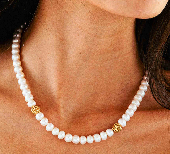 Berry Single Strand Necklace, 16"+2" Pearl