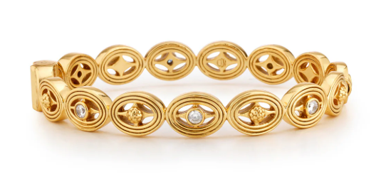 Monique Hinged Bangle- Clear Cubic Zirconia