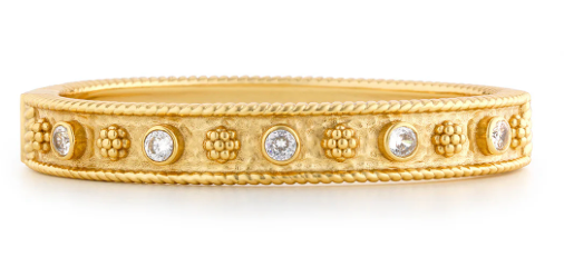 Berry Gem Classic Hinged Bangle- Clear Cubic Zirconia