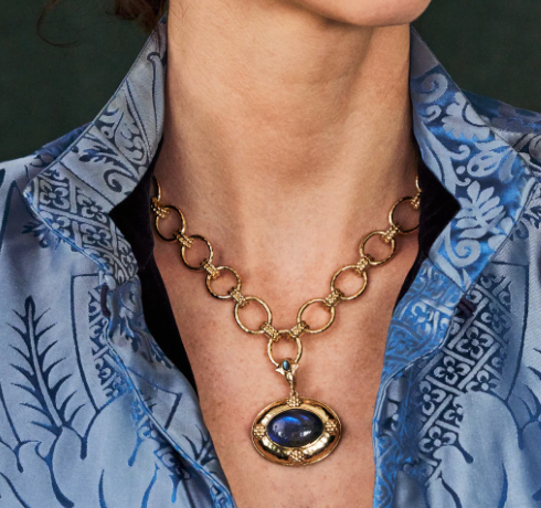 Cleopatra Pendant- Blue Labradorite