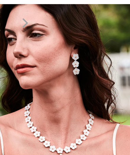 Mermaid Garden Petite Linear Earrings-MOP