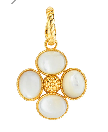 Berry Clover Double Sided Pendant- MOP