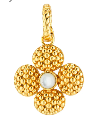 Berry Clover Double Sided Pendant- MOP