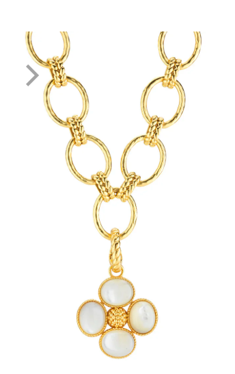 Berry Clover Double Sided Pendant- MOP