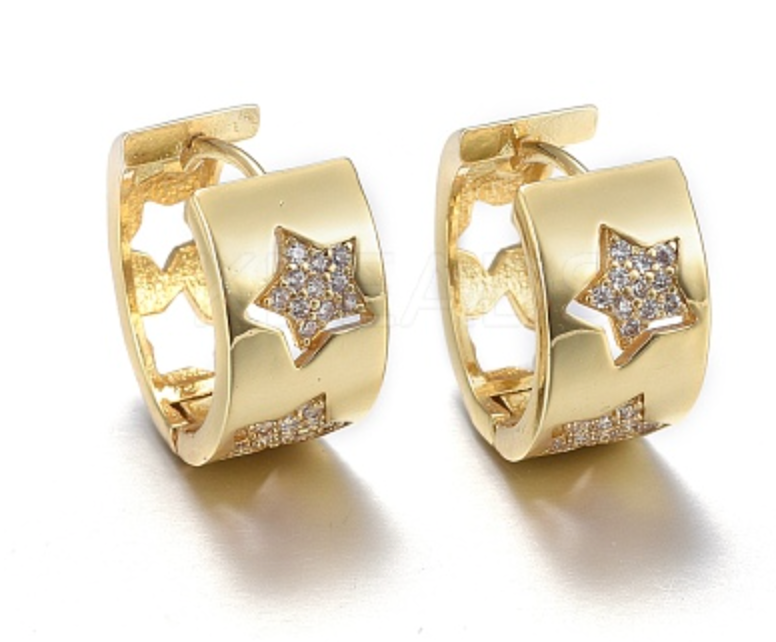 Earring Huggie Real 18K plated