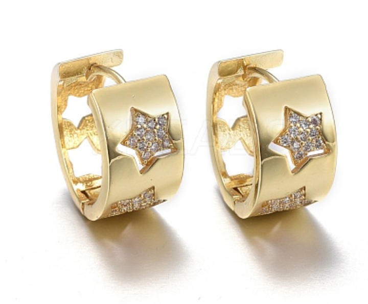 Earring Huggie Real 18K plated