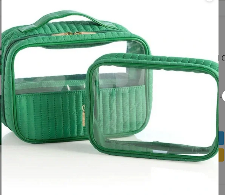 EZRA SET OF 2 CLEAR COSMETIC CASES