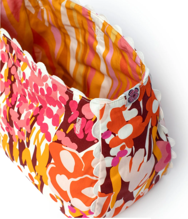 Bag Cover Queens Garden Pink & Seagrass Yellow