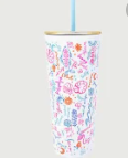 Tumbler with Straw, Summer Serenade