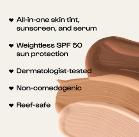 Sunsational Daily Skin Tint Broad Spectrum SPF 50 Tinted Mineral Sunscreen with Niacinamide