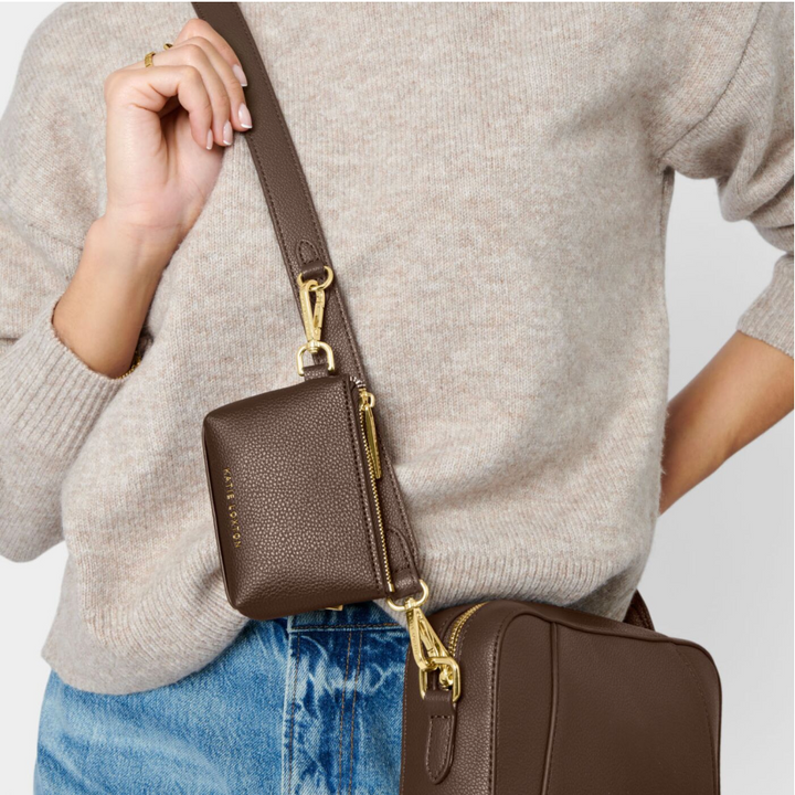 CLIP ON COIN PURSE | Chocolate |