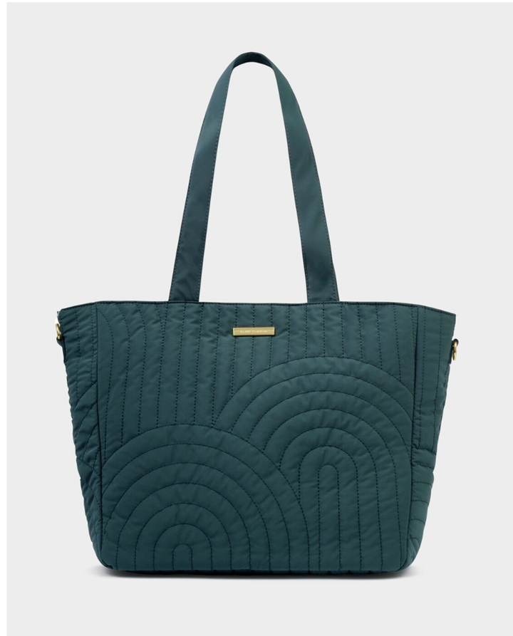 QUILTED MATERNITY TOTE BAG | Dusty Navy |