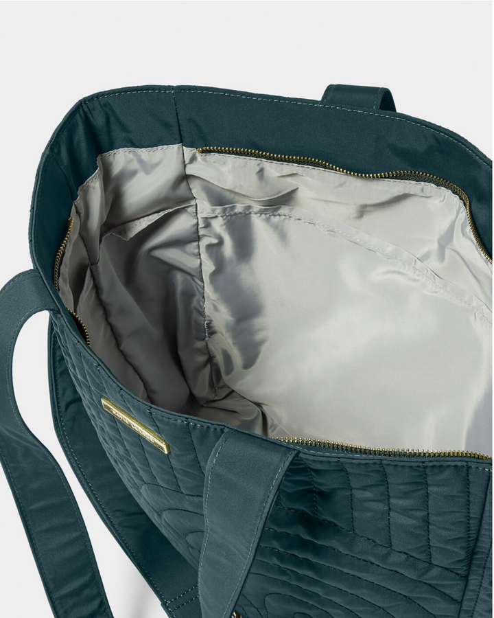 QUILTED MATERNITY TOTE BAG | Dusty Navy |